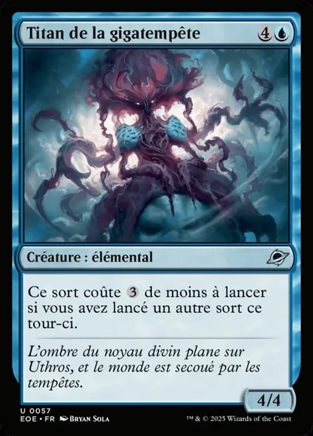 Titan de la gigatempête, carte Magic EOE 57 — extension Edge of Eternities