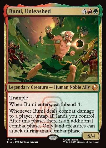 Bumi, Unleashed, Magic card TLA 211 — Avatar: The Last Airbender set