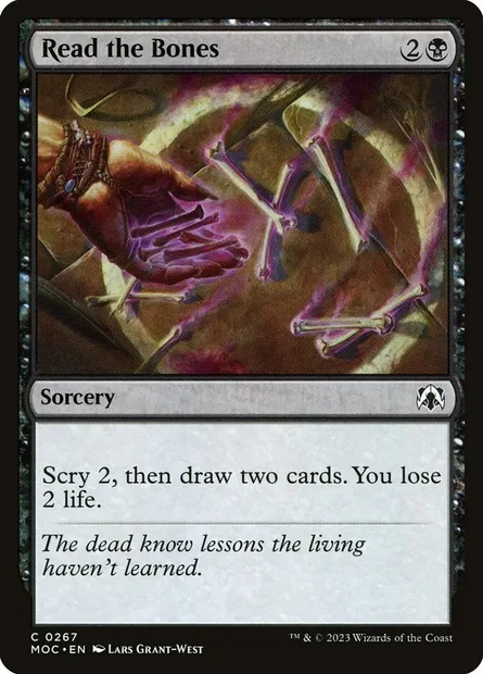 Read the Bones, Magic card MOC 267 — March of the Machine Commander set