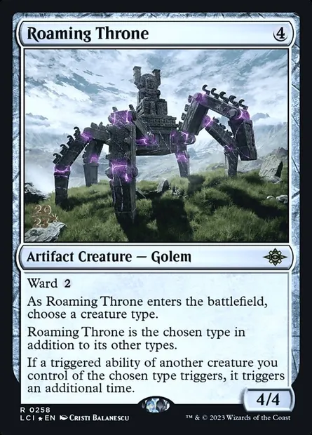 Roaming Throne, Magic card PLCI 258s — The Lost Caverns of Ixalan Promos set