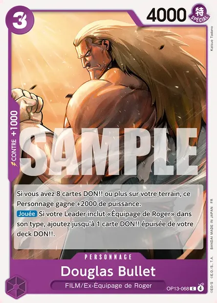 Douglas Bullet, carte One Piece OP13-068 — extension SUCCESSEURS