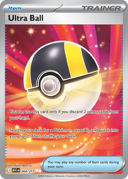 Ultra Ball, Pokémon card ASC 264 — Ascended Heroes set