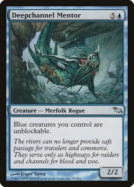 Deepchannel Mentor, Magic card SHM 35 — Shadowmoor set