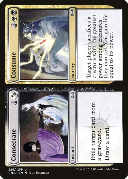 Consecrate // Consume, Magic card RNA 224 — Ravnica Allegiance set
