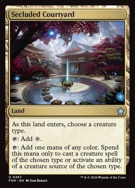 Secluded Courtyard, Magic card FDN 267 — Foundations set