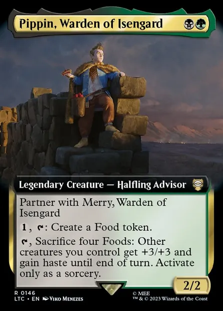 Pippin, Warden of Isengard, Magic card LTC 146 — Tales of Middle-earth Commander set