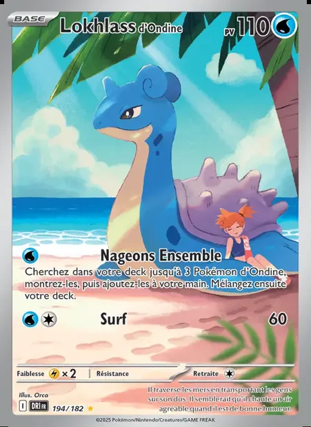 Lokhlass d'Ondine, carte Pokémon DRI 194 — extension Rivalités Destinées
