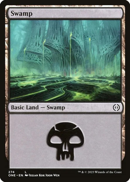 Swamp, Magic card ONE 274 — Phyrexia: All Will Be One set