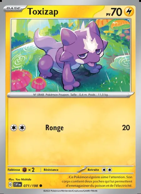 Toxizap, carte Pokémon SVI 071 — extension Écarlate et Violet
