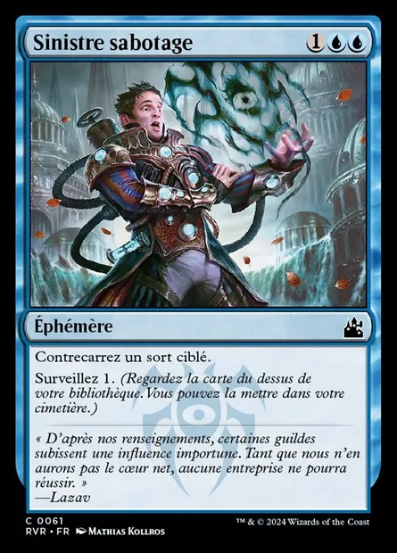 Sinistre sabotage, carte Magic RVR 61 — extension Ravnica Remastered