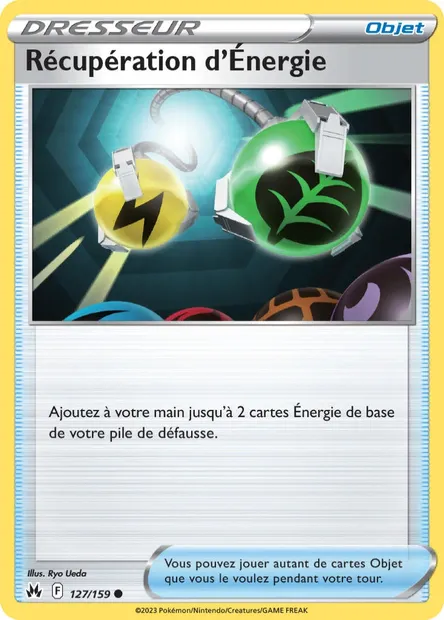 Récupération d'Énergie, carte Pokémon CRZ 127 — extension Zénith Suprême