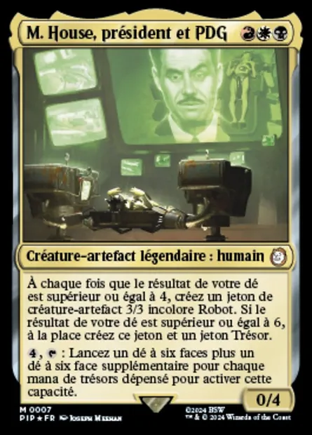 M. House, président et PDG, carte Magic PIP 7 — extension Fallout