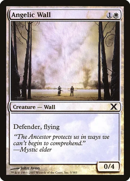 Mur angélique, carte Magic 10E 5★ — extension Dixième édition