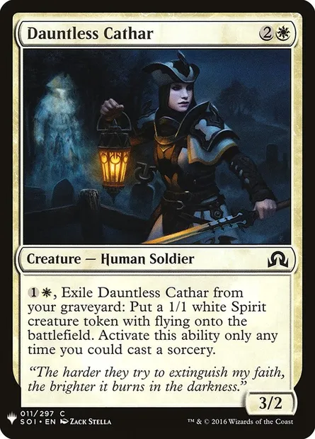 Dauntless Cathar, Magic card PLST SOI-11 — The List set
