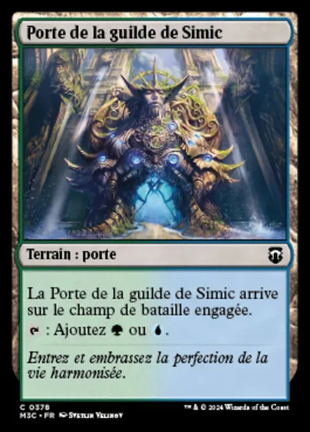 Porte de la guilde de Simic, carte Magic M3C 378 — extension Modern Horizons 3 Commander