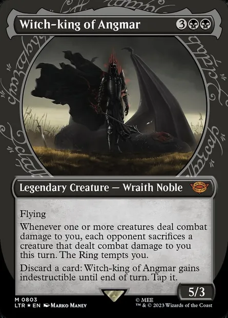Roi-sorcier d'Angmar, carte Magic LTR 803 — extension Le Seigneur des Anneaux : chroniques de la Terre du Milieu