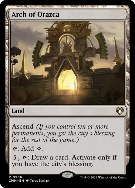 Arch of Orazca, Magic card CMM 986 — Commander Masters set