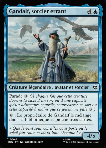 Gandalf, sorcier errant, carte Magic HOB 41 — extension The Hobbit