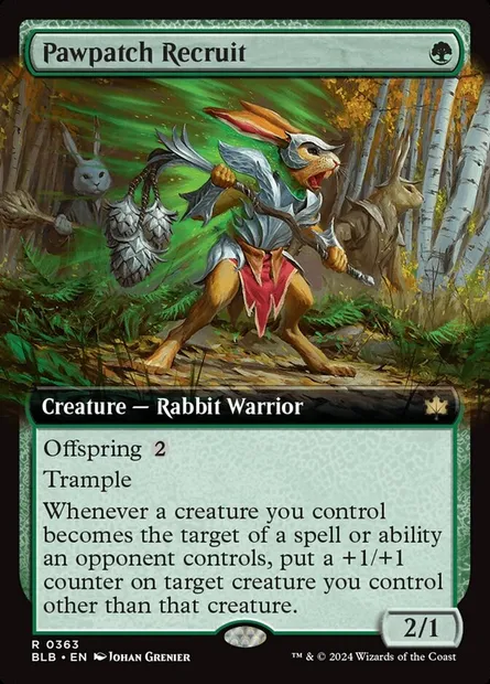 Pawpatch Recruit, Magic card BLB 363 — Bloomburrow set