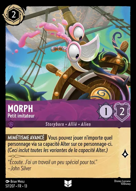 Morph - Petit imitateur, carte Disney Lorcana CH13-057 — extension Invasion Epineuse!