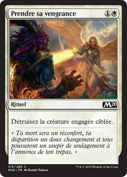 Prendre sa vengeance, carte Magic M20 313 — extension Core Set 2020