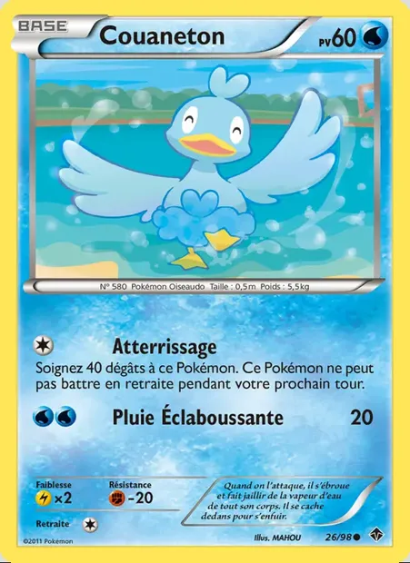Couaneton, carte Pokémon EPO 26 — extension Pouvoirs Émergents
