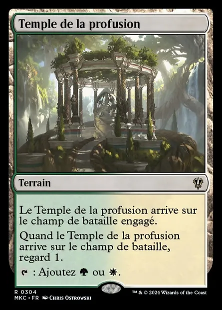 Temple de la profusion, carte Magic MKC 304 — extension Murders at Karlov Manor Commander
