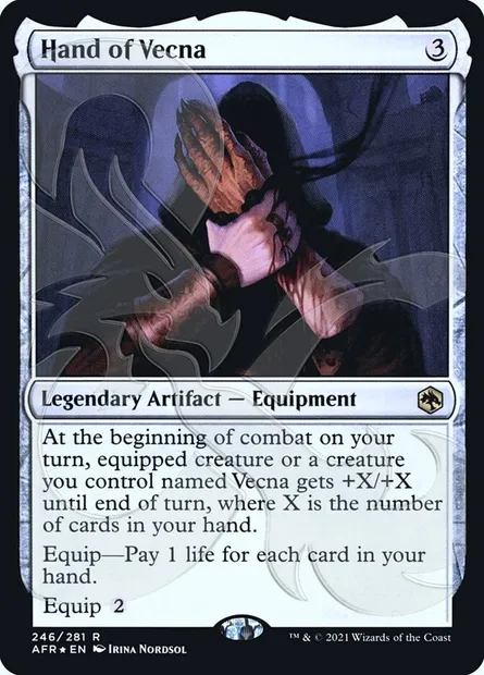 Hand of Vecna, Magic card PAFR 246a — Adventures in the Forgotten Realms Promos set