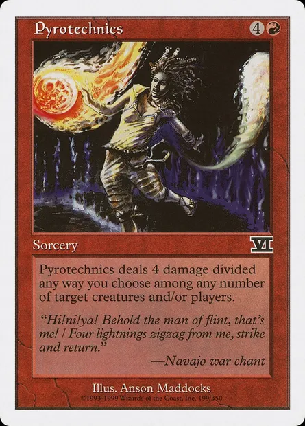 Pyrotechnics, Magic card 6ED 199 — Classic Sixth Edition set
