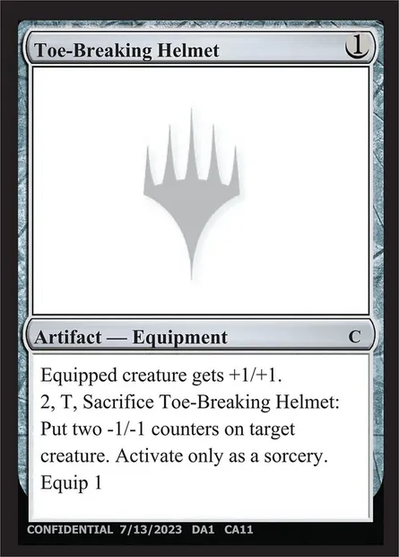 Toe-Breaking Helmet, carte Magic UNK CA11 — extension Unknown Event