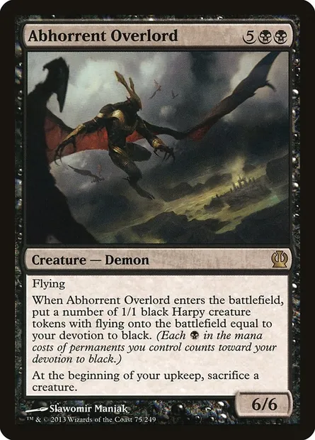 Abhorrent Overlord, Magic card THS 75 — Theros set