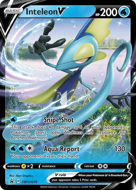 Inteleon V, Pokémon card SWSH 016 — SWSH Black Star Promos set