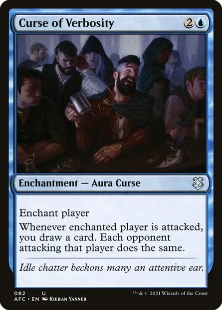Curse of Verbosity, Magic card AFC 82 — Forgotten Realms Commander set