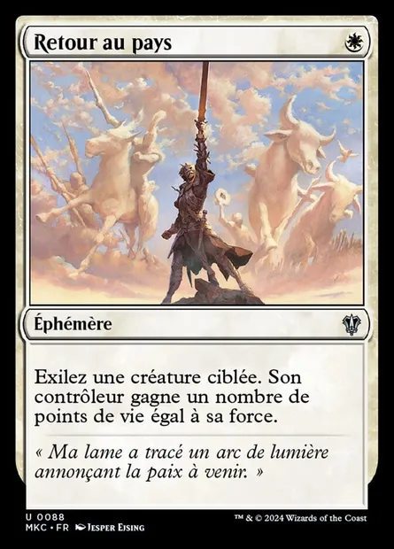 Retour au pays, carte Magic MKC 88 — extension Murders at Karlov Manor Commander