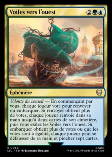 Voiles vers l'ouest, carte Magic LTC 68 — extension Tales of Middle-earth Commander