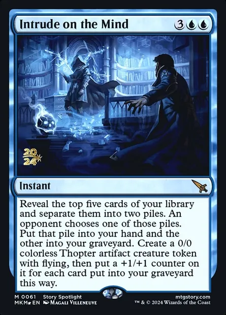 Intrusion d'esprit, carte Magic PMKM 61s — extension Murders at Karlov Manor Promos