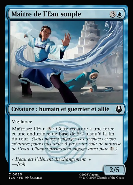 Maître de l'Eau souple, carte Magic TLA 50 — extension Avatar: The Last Airbender