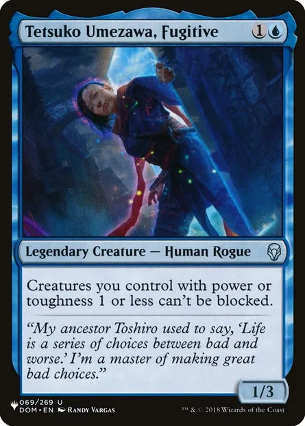 Tetsuko Umezawa, fugitive, carte Magic PLST DOM-69 — extension The List