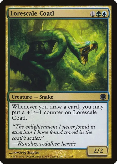 Lorescale Coatl, Magic card ARB 101 — Alara Reborn set