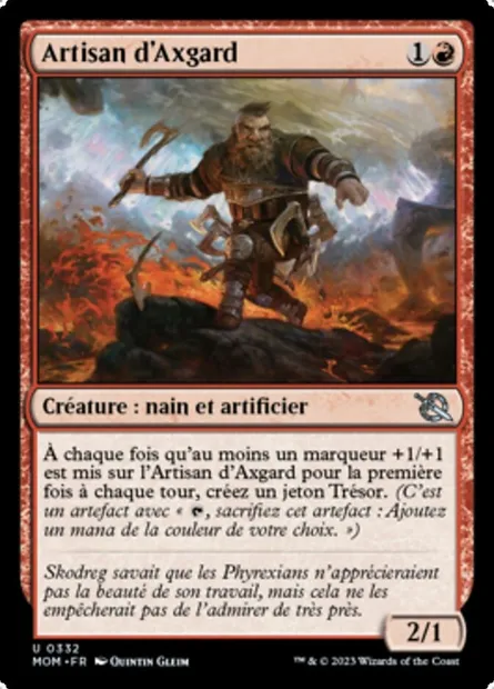 Artisan d'Axgard, carte Magic MOM 332 — extension L'invasion des machines