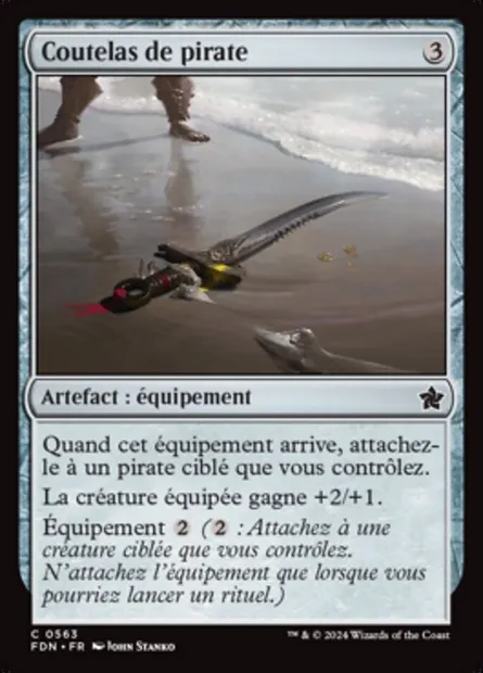 Coutelas de pirate, carte Magic FDN 563 — extension Foundations