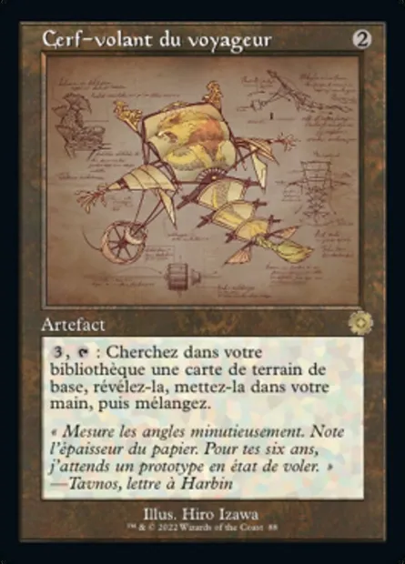 Cerf-volant du voyageur, carte Magic BRR 88 — extension The Brothers' War Retro Artifacts