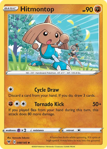 Hitmontop, Pokémon card VIV 88 — Vivid Voltage set