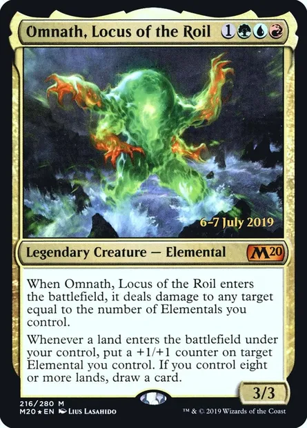 Omnath, Locus du Roulis, carte Magic PM20 216s — extension Core Set 2020 Promos