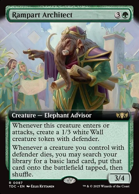 Rampart Architect, Magic card TDC 87 — Tarkir: Dragonstorm Commander set