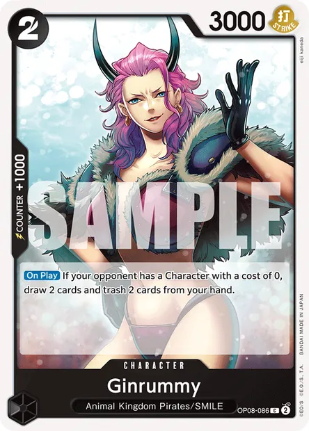 Ginrummy, carte One Piece OP08-086 — extension TWO LEGENDS