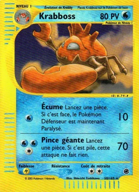 Krabboss, carte Pokémon EX 50 — extension Expedition