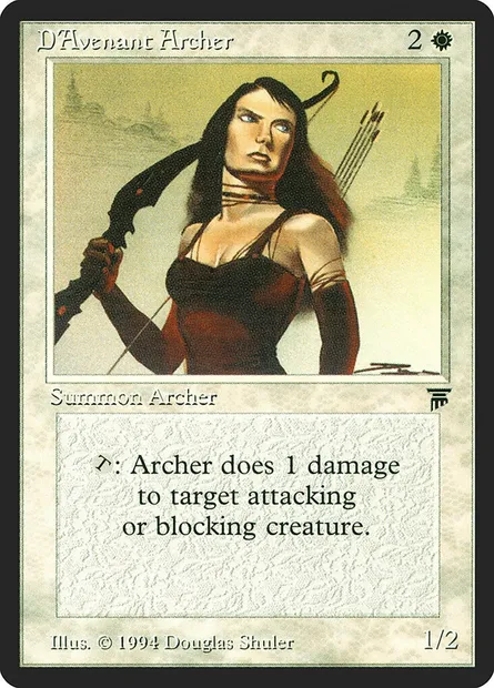 Archère d'Avenant, carte Magic LEG 7 — extension Legends