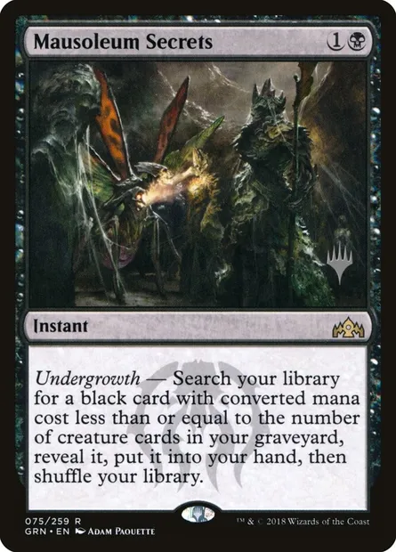 Mausoleum Secrets, Magic card PGRN 75p — Guilds of Ravnica Promos set