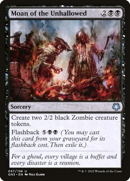 Moan of the Unhallowed, Magic card GN3 57 — Game Night: Free-for-All set